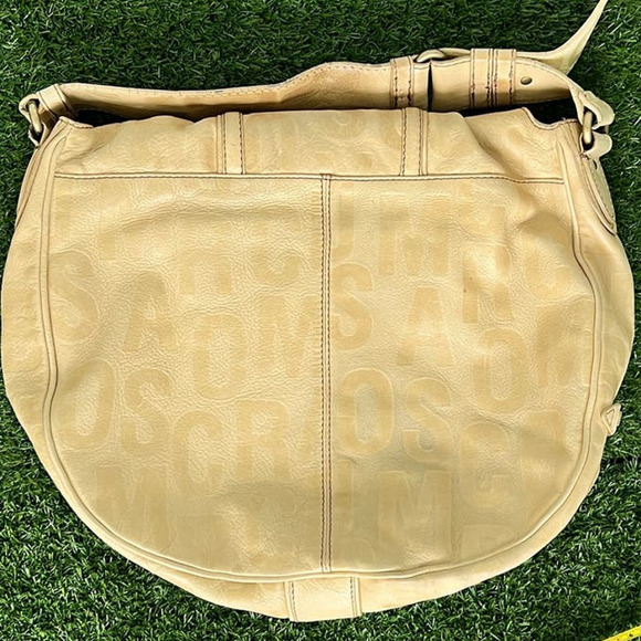 Marc Jacobs Pattern Logo Calf Genuine Leather Tan Large Tote Shoulder Bag - Picture 4 of 17